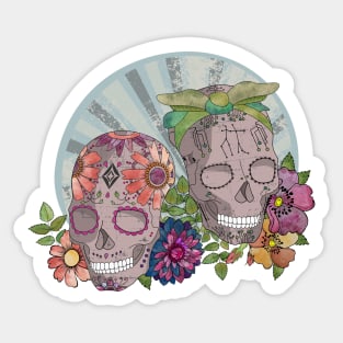 Gemini Skulls Sticker